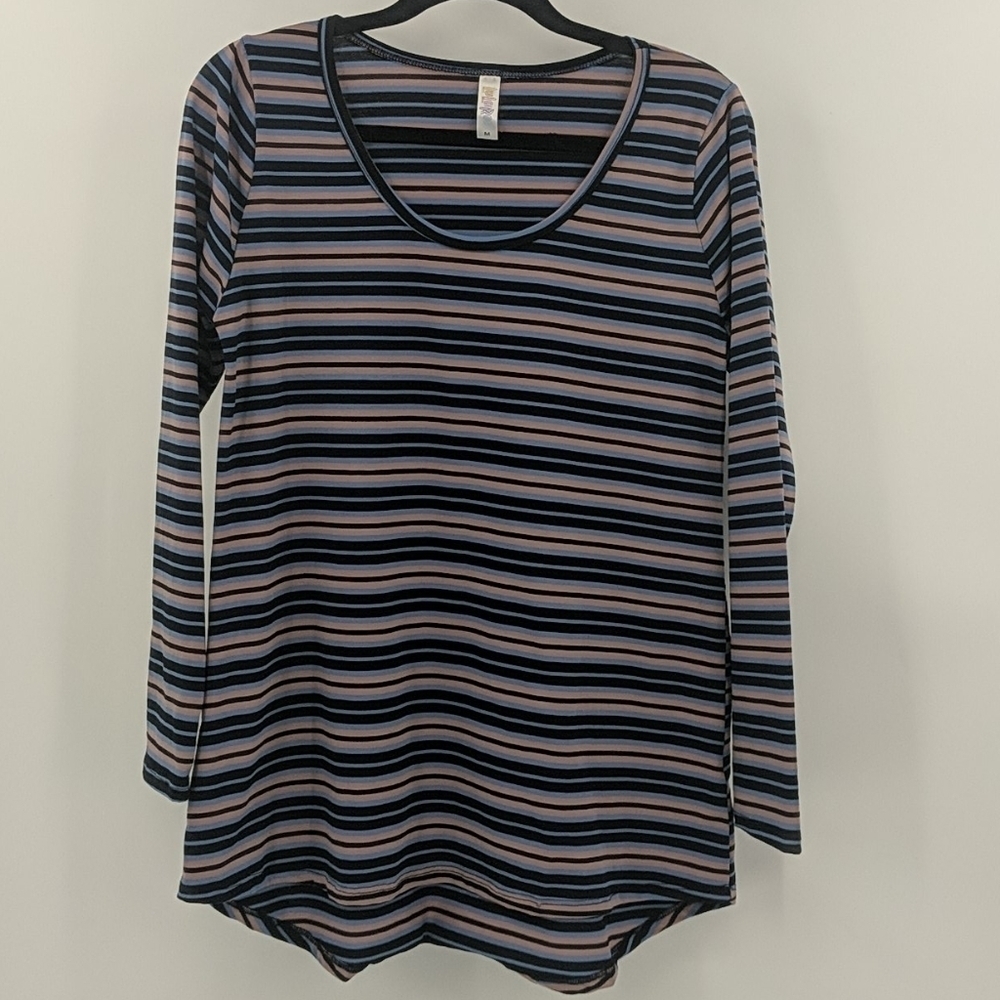 LULAROE Striped L/S Tee